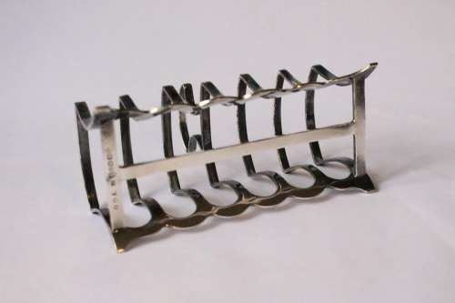 Antique Toast Rack 6-Slice Mark Willis And Son British Silver Plate Sheffield England Near Mint
