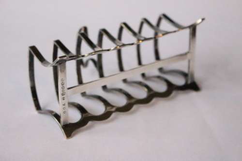 Antique Toast Rack 6-Slice Mark Willis And Son British Silver Plate Sheffield England Near Mint