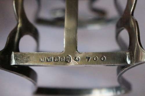 Antique Toast Rack 6-Slice Mark Willis And Son British Silver Plate Sheffield England Near Mint