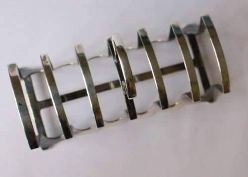 Antique Toast Rack 6-Slice Mark Willis And Son British Silver Plate Sheffield England Near Mint