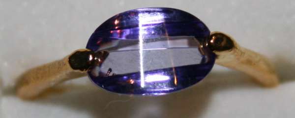 Hand-Made 18k Yellow GP Zircon Ring (LR102)
