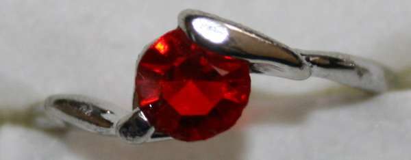 Hand-Crafted 18k White Gold Plated Ring with Cubic Zirconia (LR440)