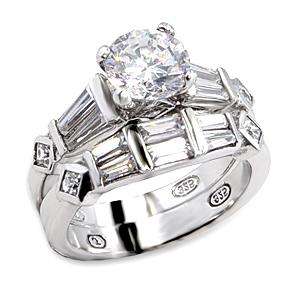 (Size 5) Sterling Silver Ring with Cubic Zirconia Stone/s