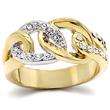 (Size7) 14K Gold Plated Fashion Ring with Swarovski Austrian Crystal/s