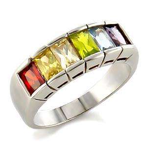 (Size 10) Sterling Silver Ring with Cubic Zirconia Stone/s