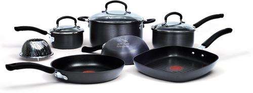 **R4700**Jamie Oliver by T-fal C942SA64 Nonstick Hard Anodized Thermo-Spot Heat Indicator 10-Piece