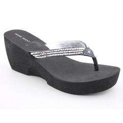 Nine West NEW Eclipse Silver Embellished Wedge Thong Sandals Shoes RSA 7 / USA 9