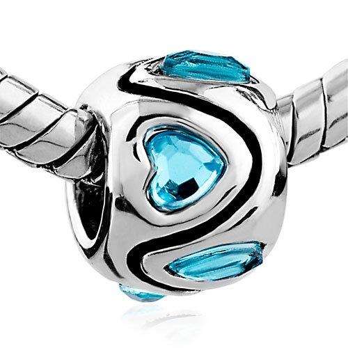 Pugster Swarovski Crystal Heart Fit Pandora