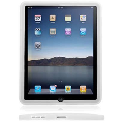 White Skin Silicone Rubber Case Cover for Apple iPad 16GB/32GB/64GB