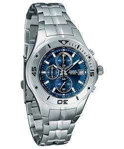 CASIO GENTS BLUE DIAL CHRONOGRAPH WATCH
