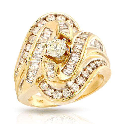IGL CERTIFIED**R83000.00**Ring With 2.05ctw Precious Stones Genuine Clean Diamonds 14K Yellow Gold.