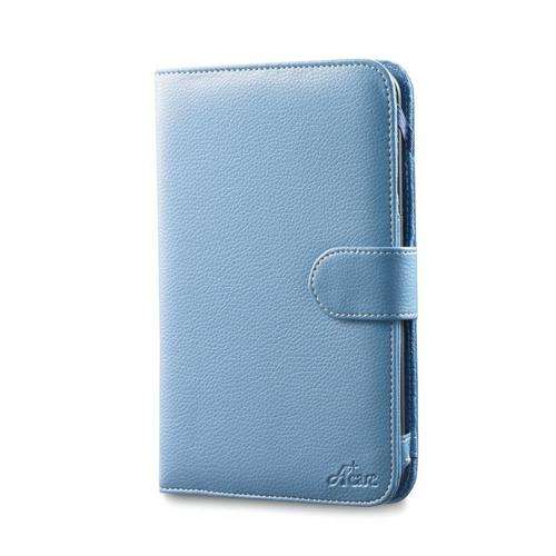 Acase Classic Kindle 3 Leather Case (Sky Blue) with Screen Protector Film Clear