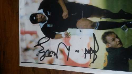 Signed  "Joost tackle Lomu" Photo - Signed by Joost van der Westhuizen