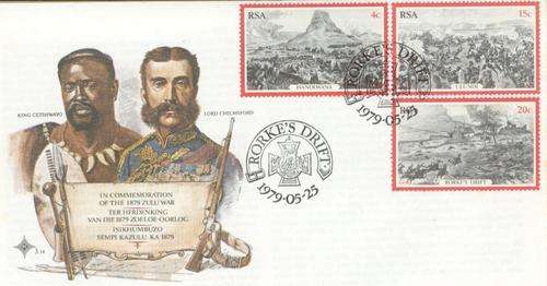 South Africa Comm Cover of 1879 Zulu War. Mint.