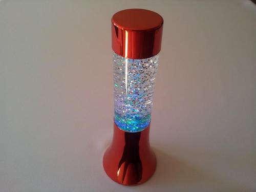 Mini Glitter Lamp (Lava) (Squarish Shape) 3 Changing Colours.
