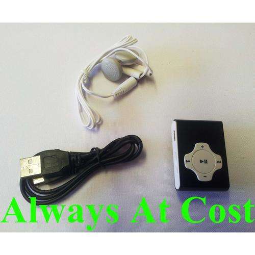 Clip On Metal Mini MP3 Player With Micro SD/TF Card Slot.(Shuffle)