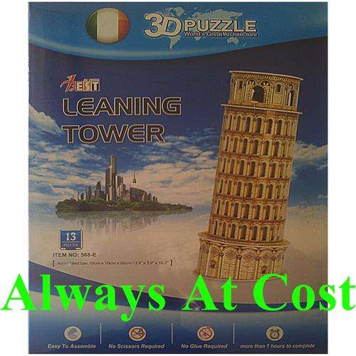 Leaning Tower 3 D Puzzle (S).Educational & Fun.