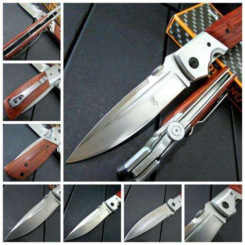 Browning DA50  Hunting Pocket Knife 57HRC Blade Wood Handle - LAST 3 AVAILABLE!!