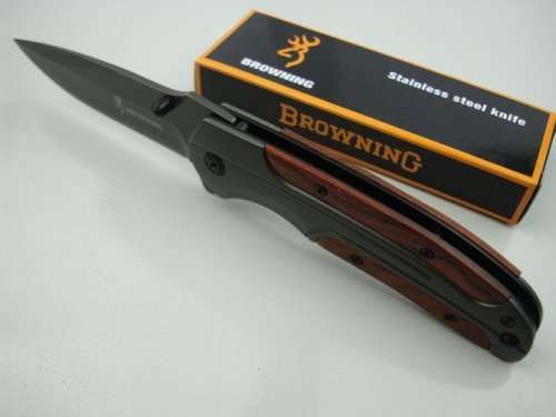 Browning DA43 Folding Knife 3Cr13 Blade Rosewood Handle Titanium Tactical Knife  -3 AVAILABLE!!