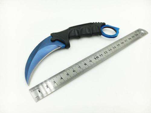 BLUE Counter Strike Titanium Karambit Knife fox Claws necklace knife - LAST 4 AVAILABLE!!