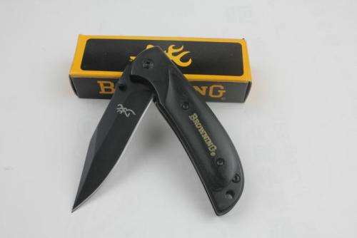 Browning 338 Black Small Falcon 440 57HRC Blade Folding  -  LAST 4 available!!