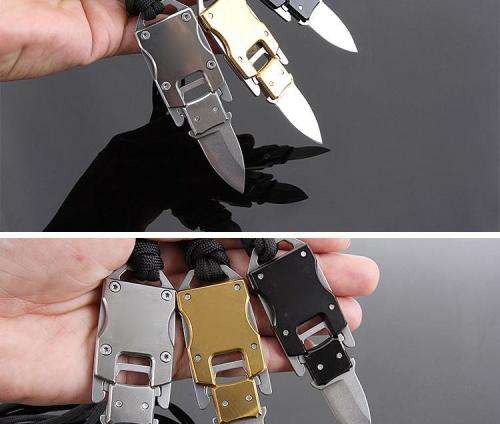 Multifunction Stainless Steel Knife Liner Lock, Hollowing-out Handle & Belt Clip - 2 AVAILABLE!