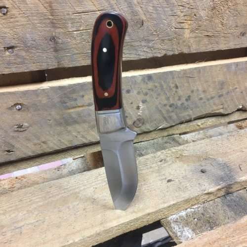 Sanjia K91 Hunting knife, fixed 5Cr13Mov blade, red wood handle  - 4 Available!!