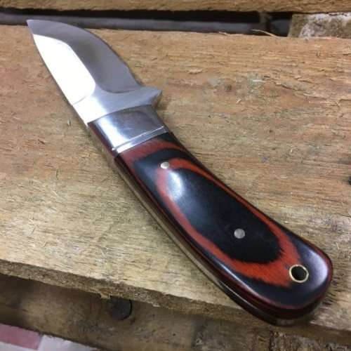 Sanjia K91 Hunting knife, fixed 5Cr13Mov blade, red wood handle  - 4 Available!!