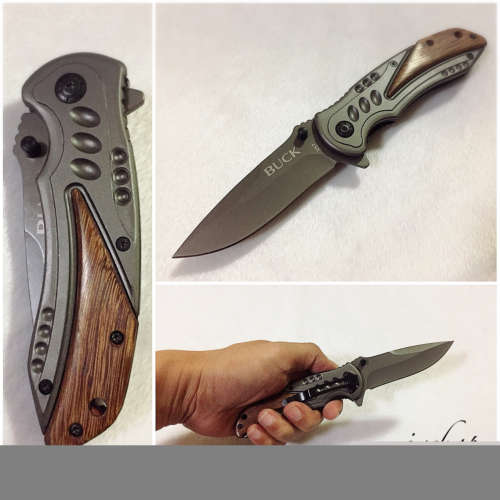 2018 Buck x57 quick opening knife, titanium coating  - 3 Available!!