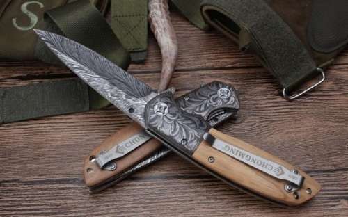 CM77 knife 440C blade wood handle -  2 Available!!