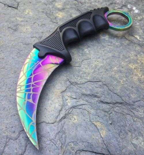 Counter Strike claw Karambit Knife Neck Knife with Sheath - 2 Available!!