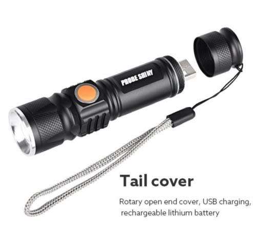 Adjustable LED Zoom 3000LM MINI USB Rechargeable Flashlight Torch Portable - 5 Available!!