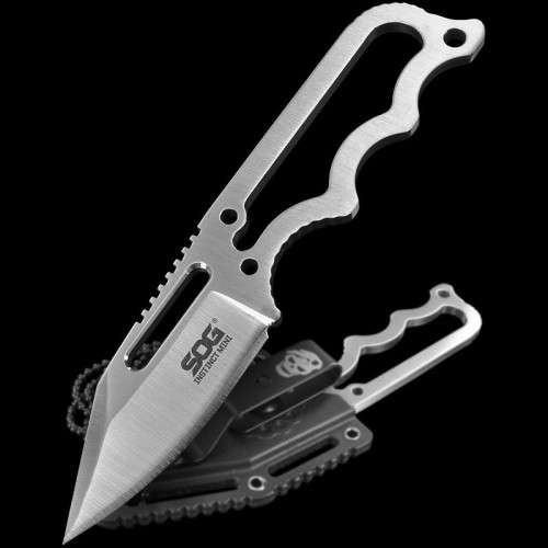 SOG Instinct Mini Satin Fixed Blade Knife   - 3 AVAILABLE!!