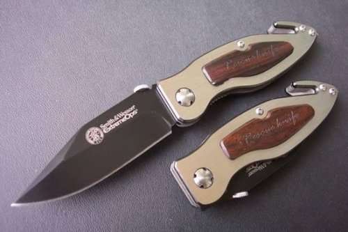 Smith & Wesson survival knife AT-6 440 57HRC impactor titanium coating knife - 5 on Auction!!