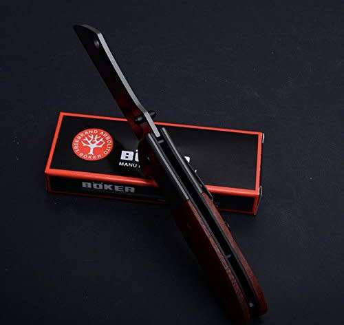 2018 Boker DA104 Titanium Tactical Folding Knife Tanto Blade Wood Handle Knife - 4 AVAILABLE!!