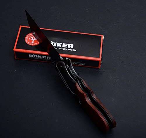 2018 Boker DA104 Titanium Tactical Folding Knife Tanto Blade Wood Handle Knife - 4 AVAILABLE!!