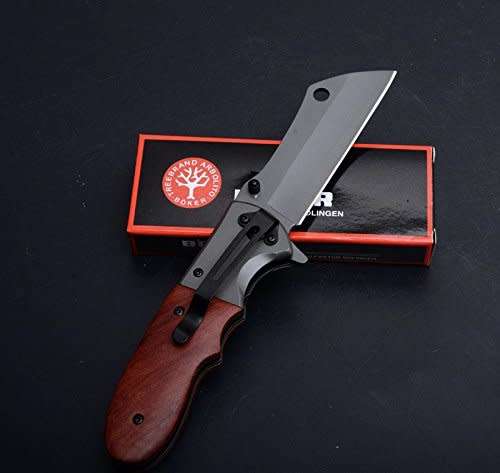 2018 Boker DA104 Titanium Tactical Folding Knife Tanto Blade Wood Handle Knife - 4 AVAILABLE!!