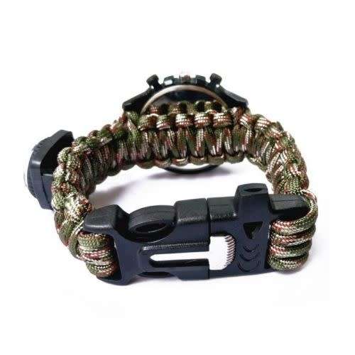 EMERGENCY SURVIVAL WATCH WITH PARACORD, COMPASS, WHISTLE, FIRE STARTER - 2 AVAILABLE!