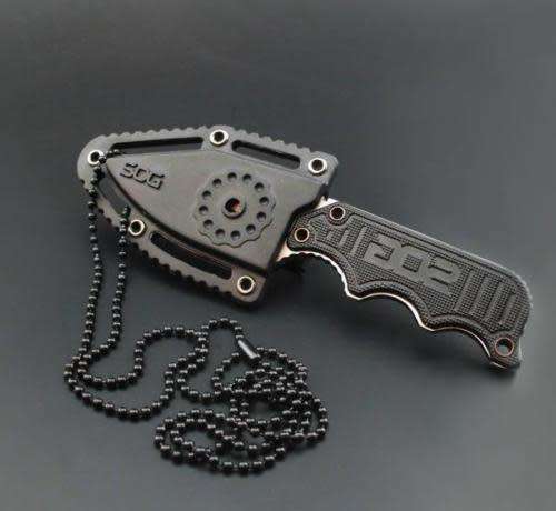 SOG Instinct Mini Satin Fixed Blade Black Knife   - 3 AVAILABLE!!