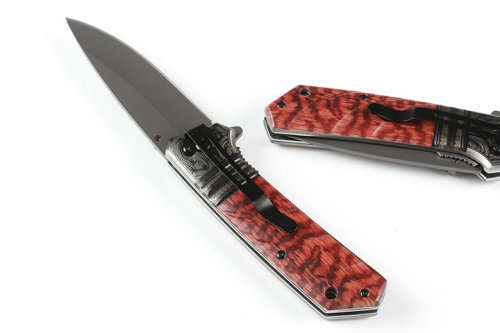 2018 Jeep DA135 Titanium Tactical Folding Knife 440C Wood Handle - 3 AVAILABLE!!