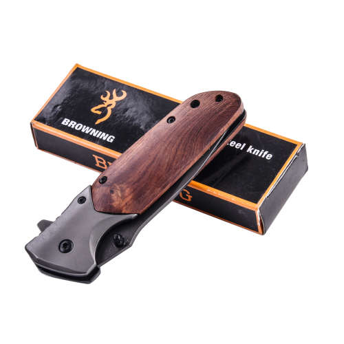 NEW BROWNING A338 HUNTING 440C WOOD HANDLE FOLDING  KNIFE - 5 Available!!