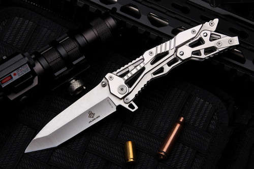 2018 Jun Lang 16011A Folding Knife - SILVER - 2 AVAILABLE!!