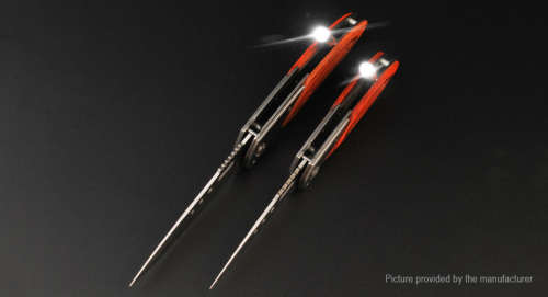 Assisted Opening Knife 656 Pocket 440 Blade Wood Handle With LED Light - 10 Available!!