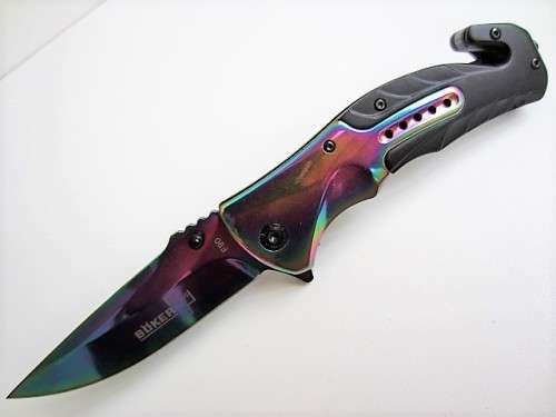 Boker Military Rainbow knife with 440 tempered rainbow stainless steel blade - 5 AVAILABLE!!