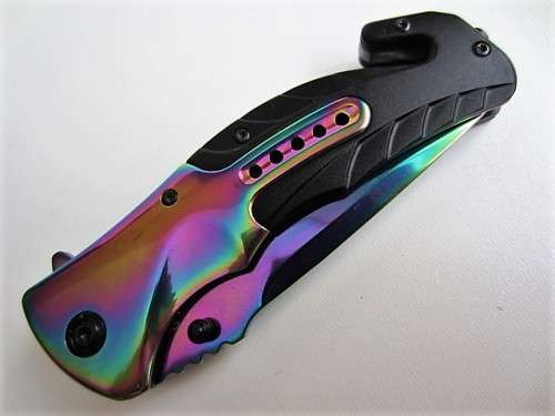 Boker Military Rainbow knife with 440 tempered rainbow stainless steel blade - 5 AVAILABLE!!