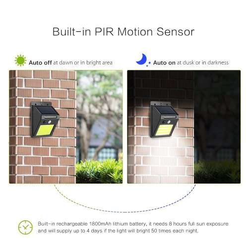 48 COB LED Solar Power PIR Motion Sensor Wall Light Outdoor Waterproof Garden Lamp - 10 Available!!