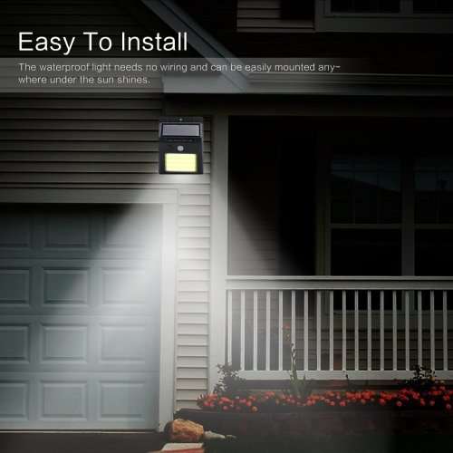 48 COB LED Solar Power PIR Motion Sensor Wall Light Outdoor Waterproof Garden Lamp - 10 Available!!