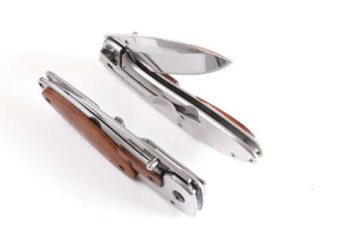 Benchmade DA-68 Knife EDC Pocket Wood Steel Handle Drop Point Keychain Knife - 3 AVAILABLE!!