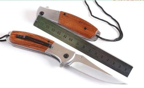 FOX DA70 Folding Knife 5CR13MOV Blade Steel With Wood Handle - LAST 4 AVAILABLE!!