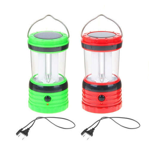 YuTian YT-821 220V Rechargeable Solar LED Lantern & Camping Lamp (Green/Red) - 3 Available!!